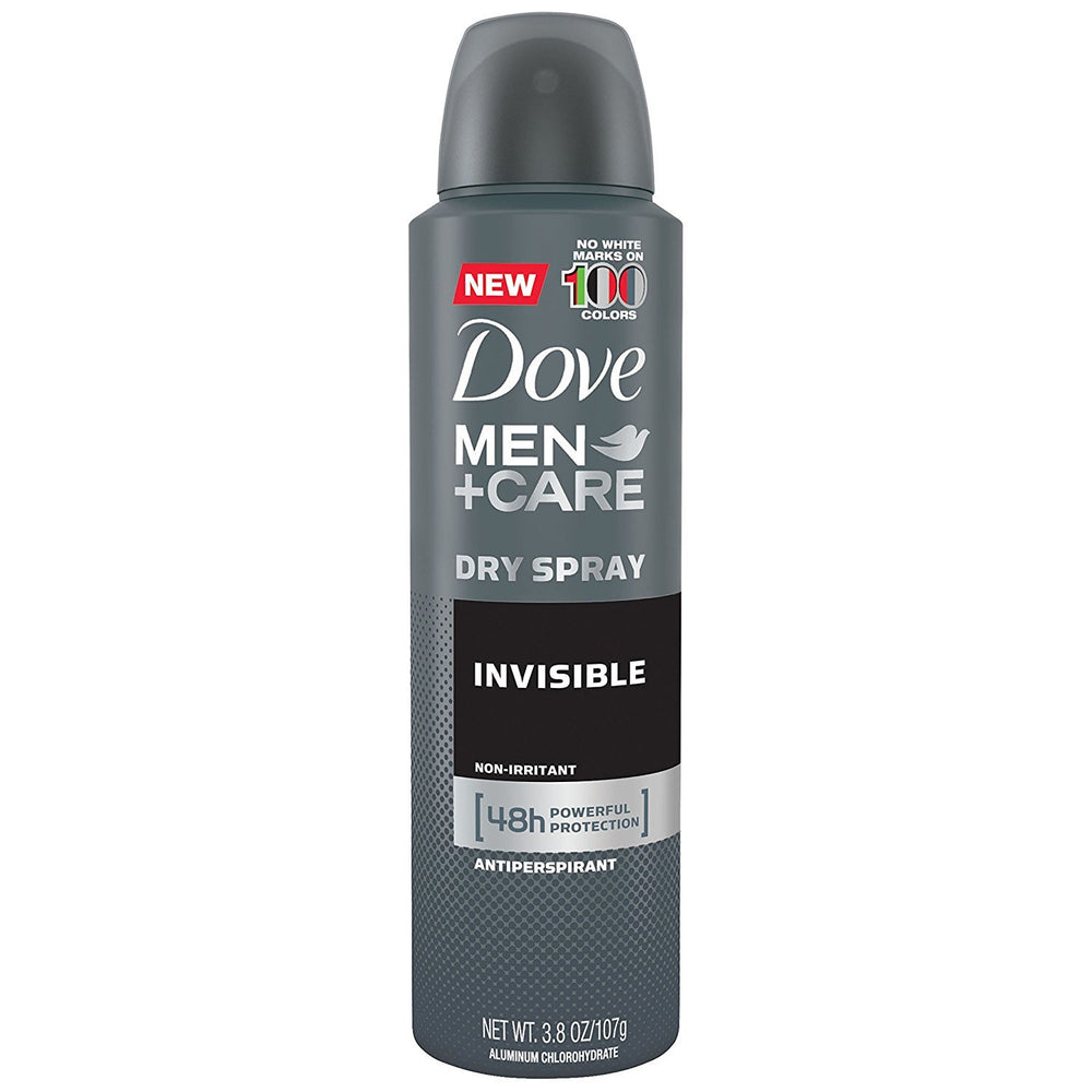 Dove Men Care Invisible Dry Spray Deodorant 3-pack front view for convenient daily protection