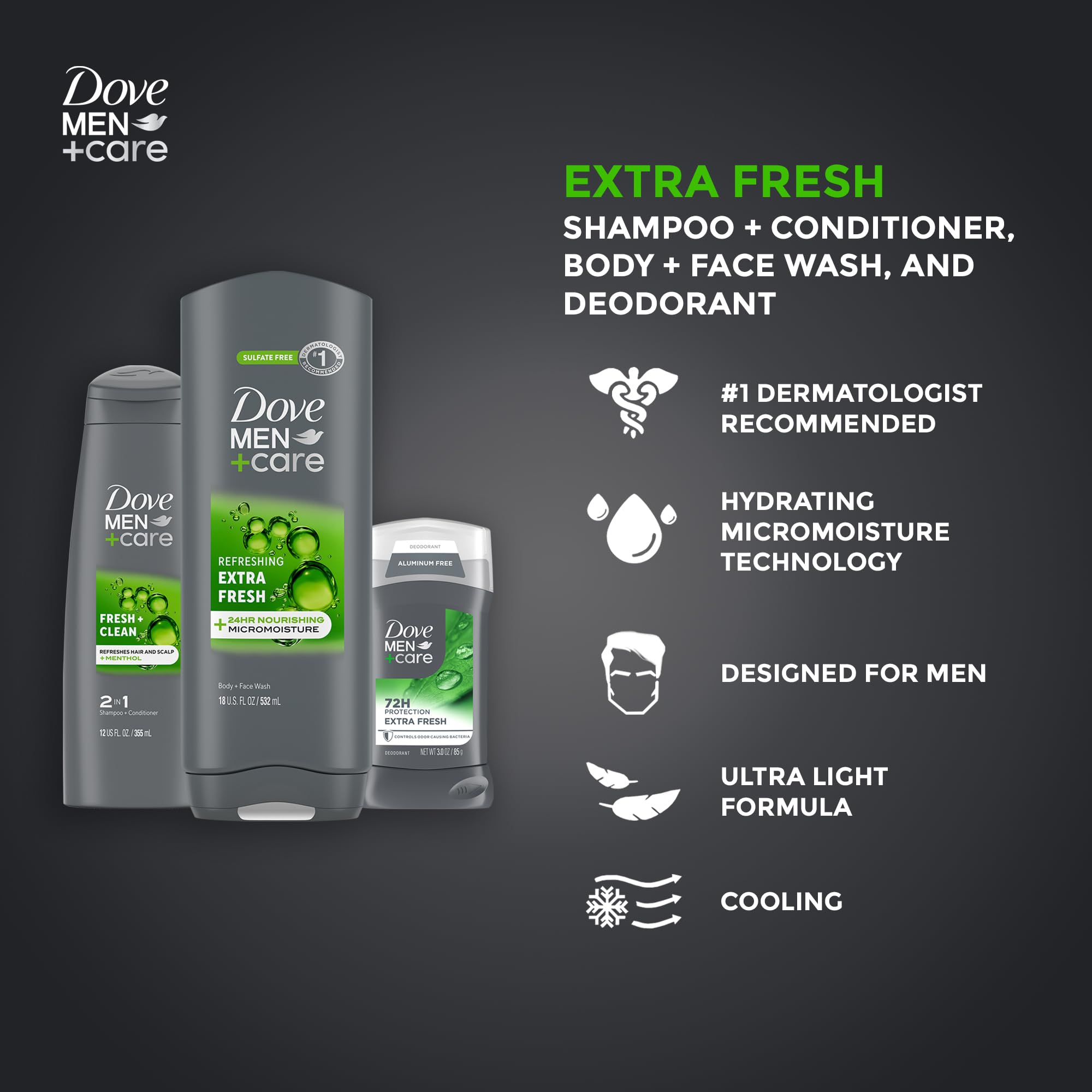 Dove Men+Care Invisible Solid Deodorant 3 oz dries quickly with lasting protection