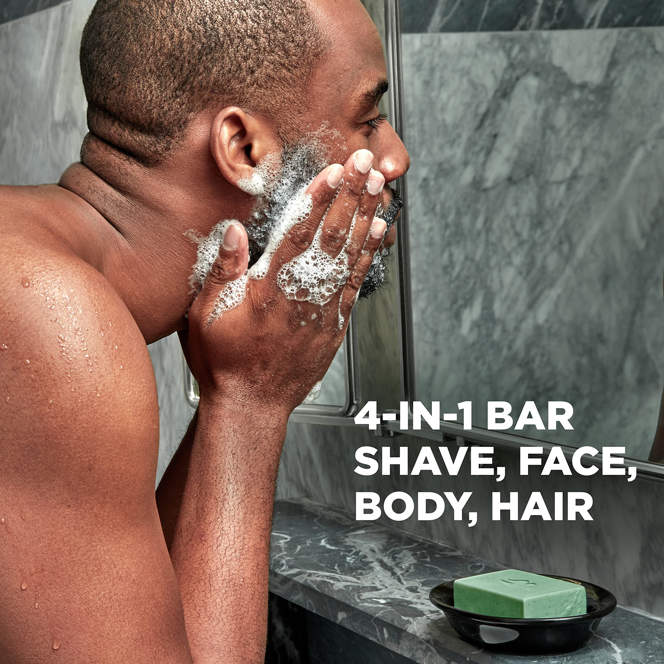 Lime and avocado oil scent on Dove Men+Care bar.