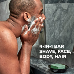 Lime and avocado oil scent on Dove Men+Care bar.