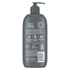 Dove Men+Care lotion texture close-up showing light, non-greasy formula.
