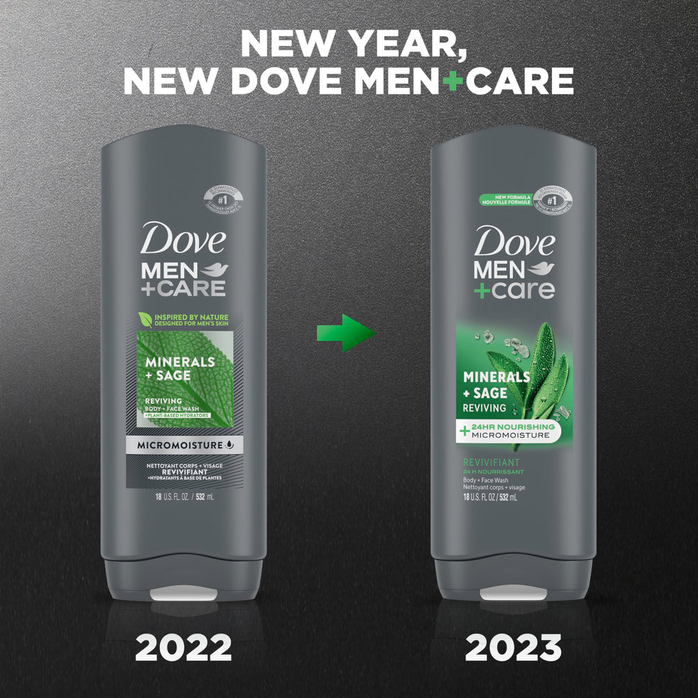 Refreshing shower scene with Dove Men+Care Mineral and Sage for a revitalizing start