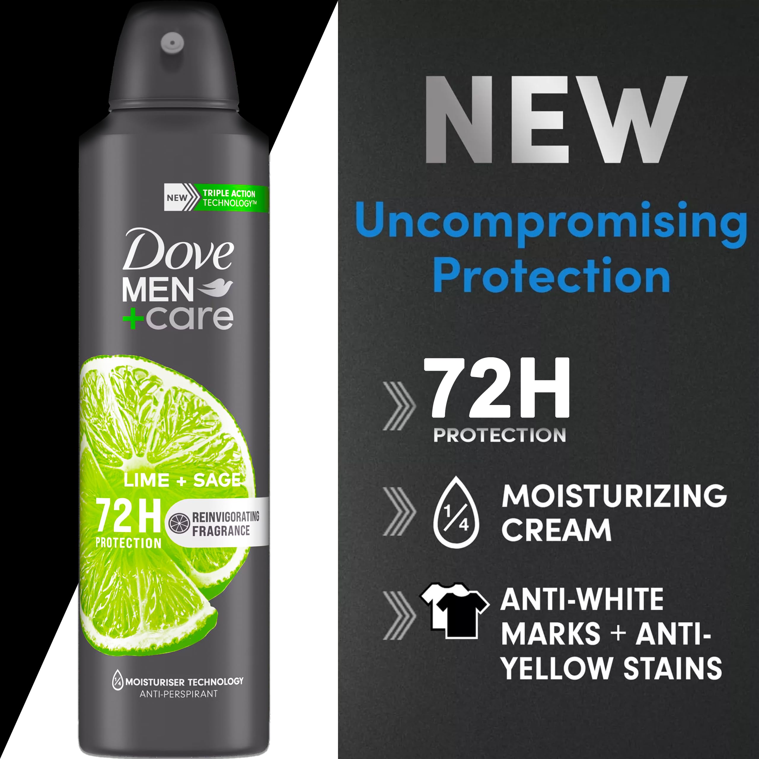 Dove Men+Care Moisturiser Technology protecting underarm skin daily
