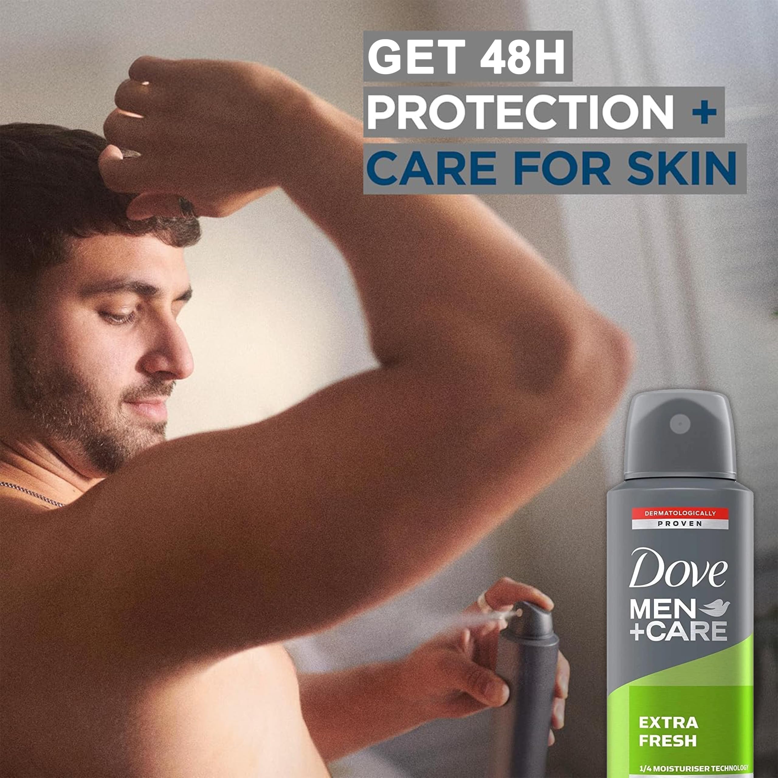 Moisturizer technology in Dove Men+Care for comfortable underarms.