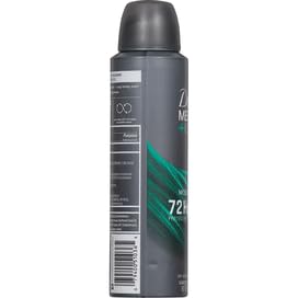 Dove Men+Care Moon Oasis recyclable aluminum can, eco-friendly packaging and cruelty-free formula.
