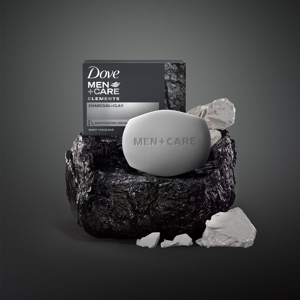 Dove Men+Care bar in packaging highlighting the 12-bar value.