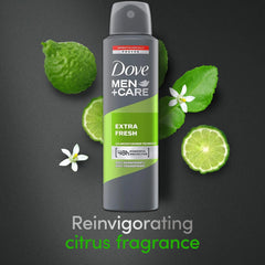 Sleek packaging design of Dove Men+Care Extra Fresh 6-pack.