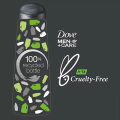 Dove Men+Care packaging with PETA-approved cruelty-free badge visible