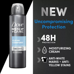 Dove Men+Care label shows quarter moisturizer technology for skin comfort.