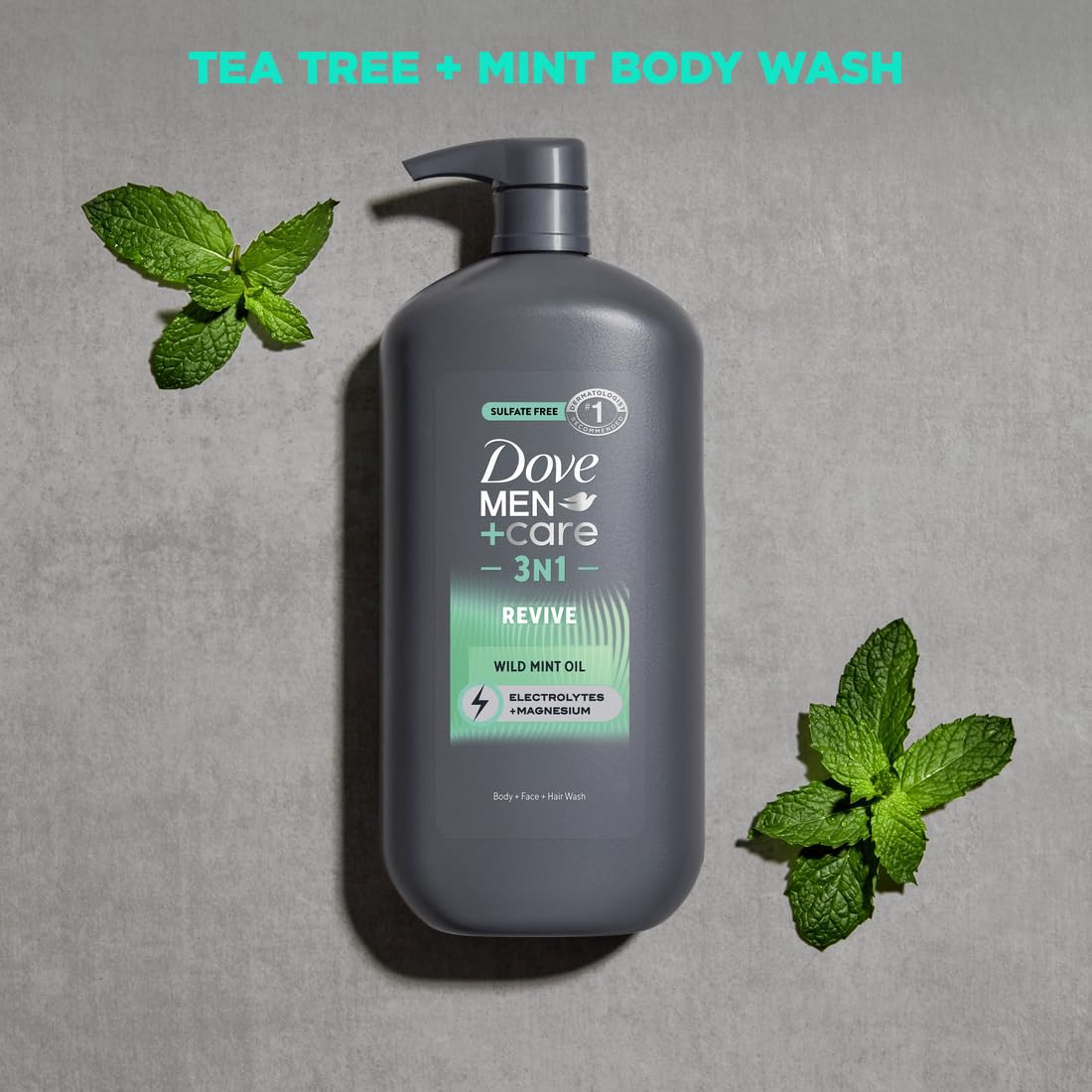 Recyclable Dove Men+Care Revive 3N1 bottle packaging supporting sustainability