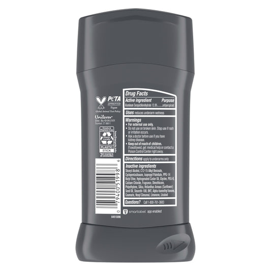 DOVE MEN+CARE rustic sandalwood odor protection for everyday performance in a compact stick.