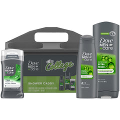 Dove Men+Care shower caddy college set keeps dorm bathroom organized for easy grooming