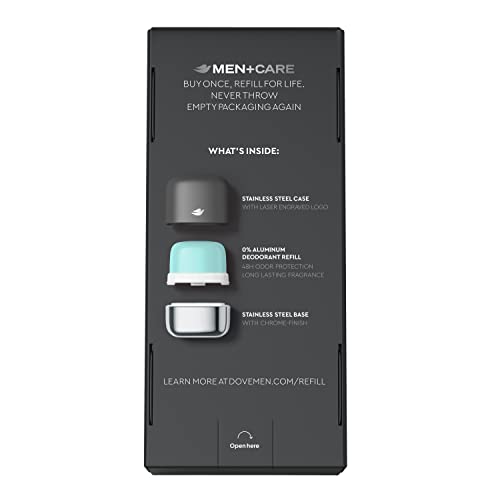 Dove Men+Care refill packs reduce waste while keeping you fresh.