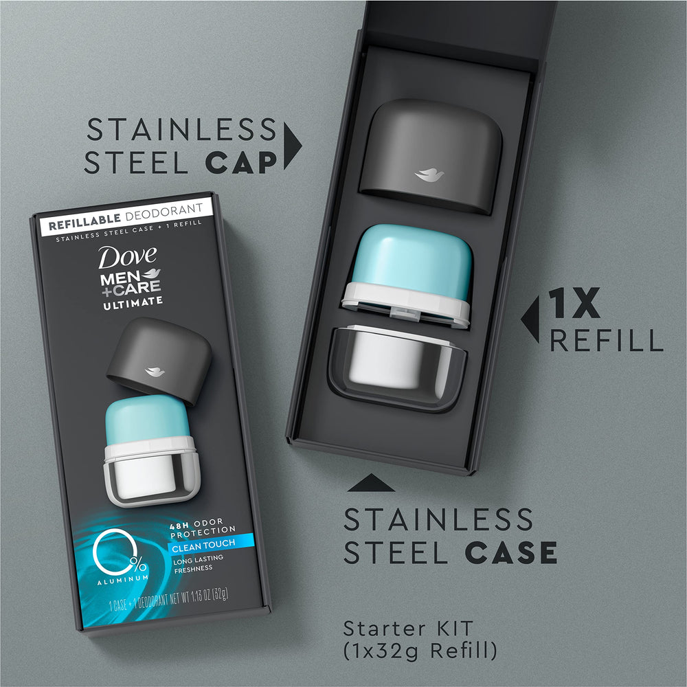 Dove Men+Care base with twist-to-swipe mechanism enables easy reapplication.