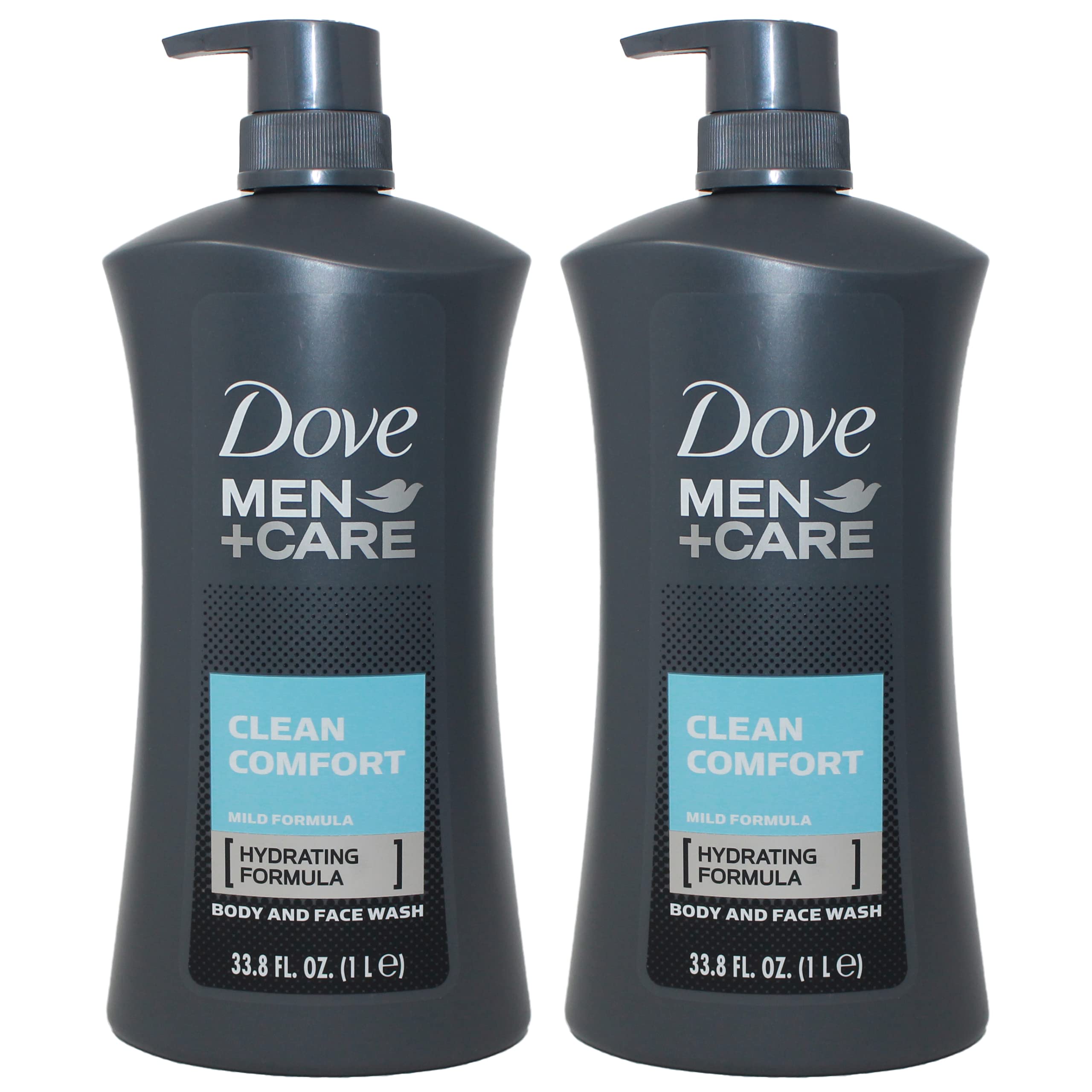 Dove Men Clean Comfort bottle pour for daily hydrating body and face care