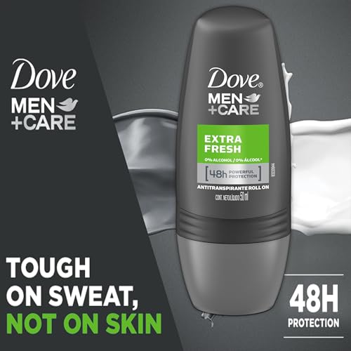 Dove Men+Care Extra Fresh roll-on being applied for underarm comfort