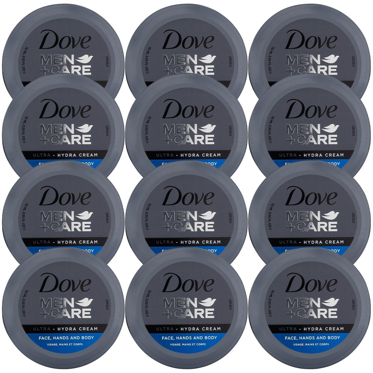 Dove Men+Care Ultra Hydra Cream Lotion bottle provides fast, non-greasy hydration.