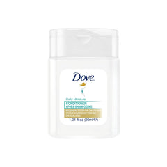 Dove mini 1oz daily moisture conditioner bottle with flip-top for hotel guests