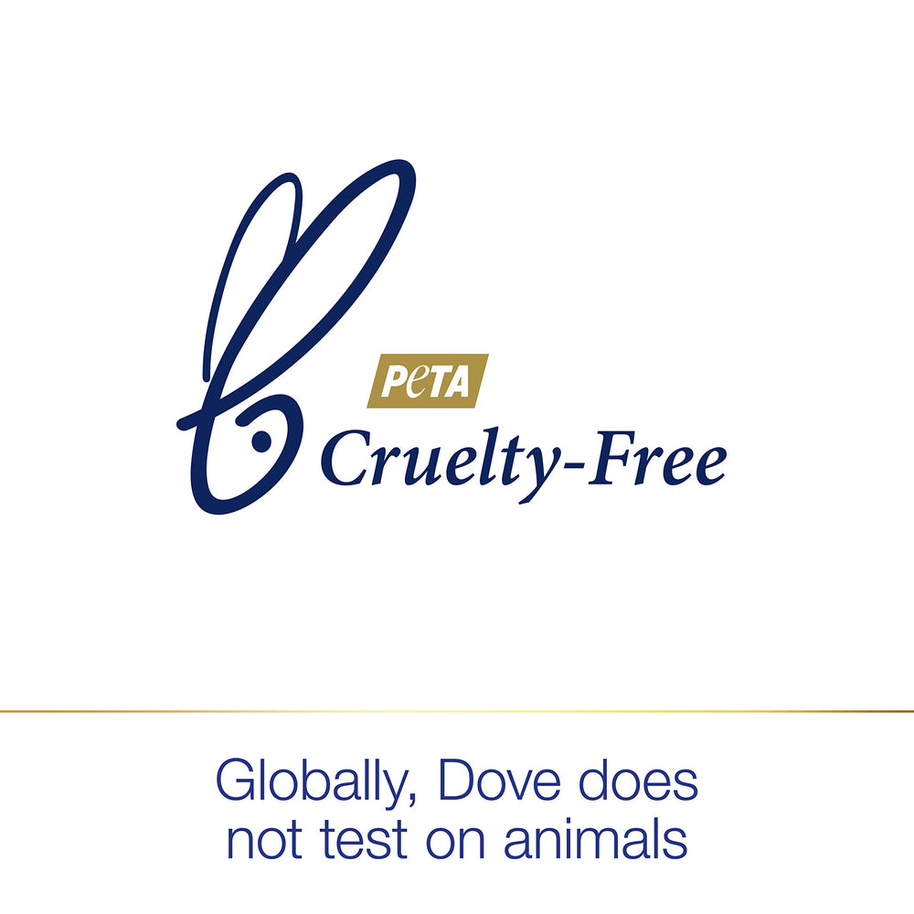 Dove Nourishing Secrets cruelty-free logo with PETA certification displayed.