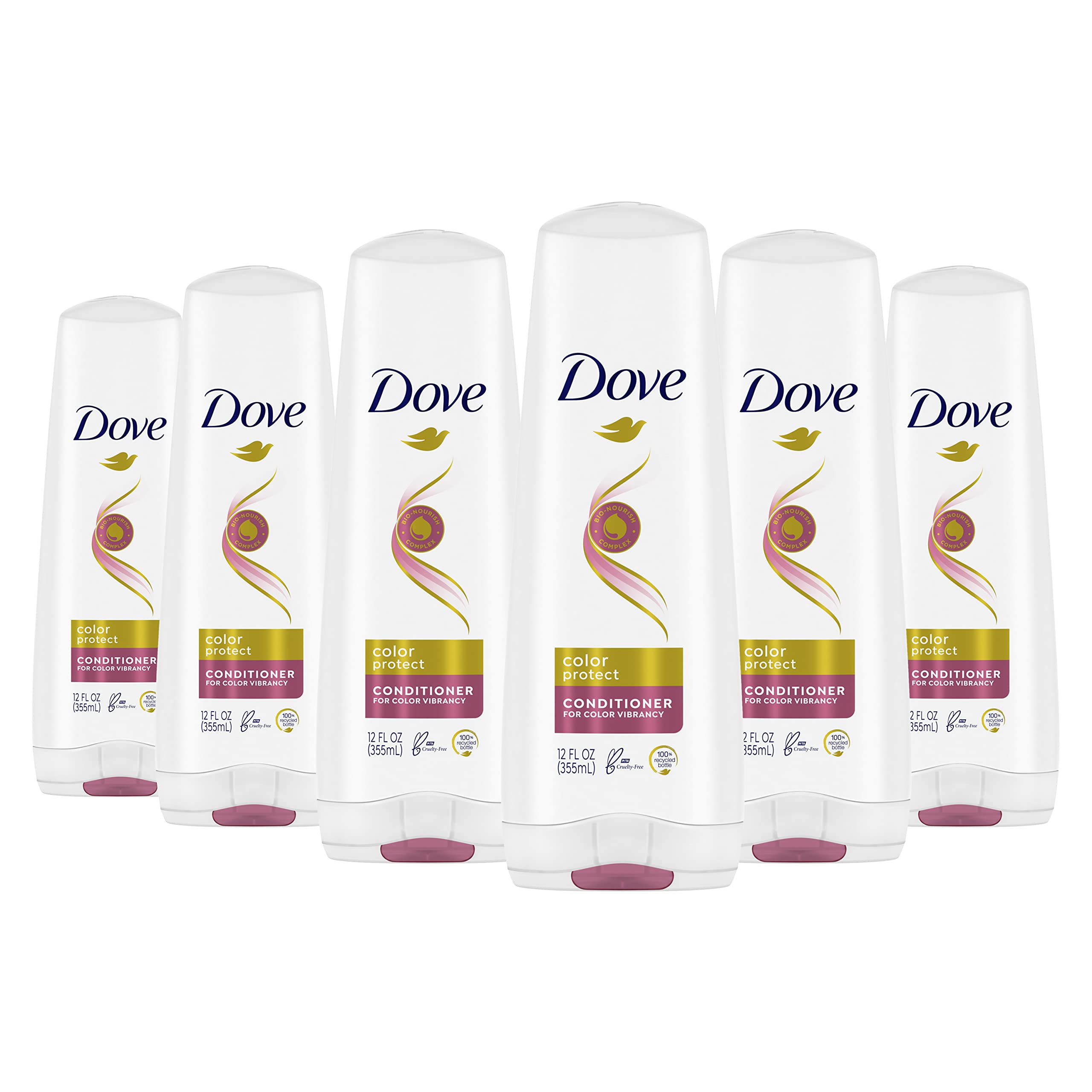 Dove Nutritive Color Care conditioner bottle shows color protection.