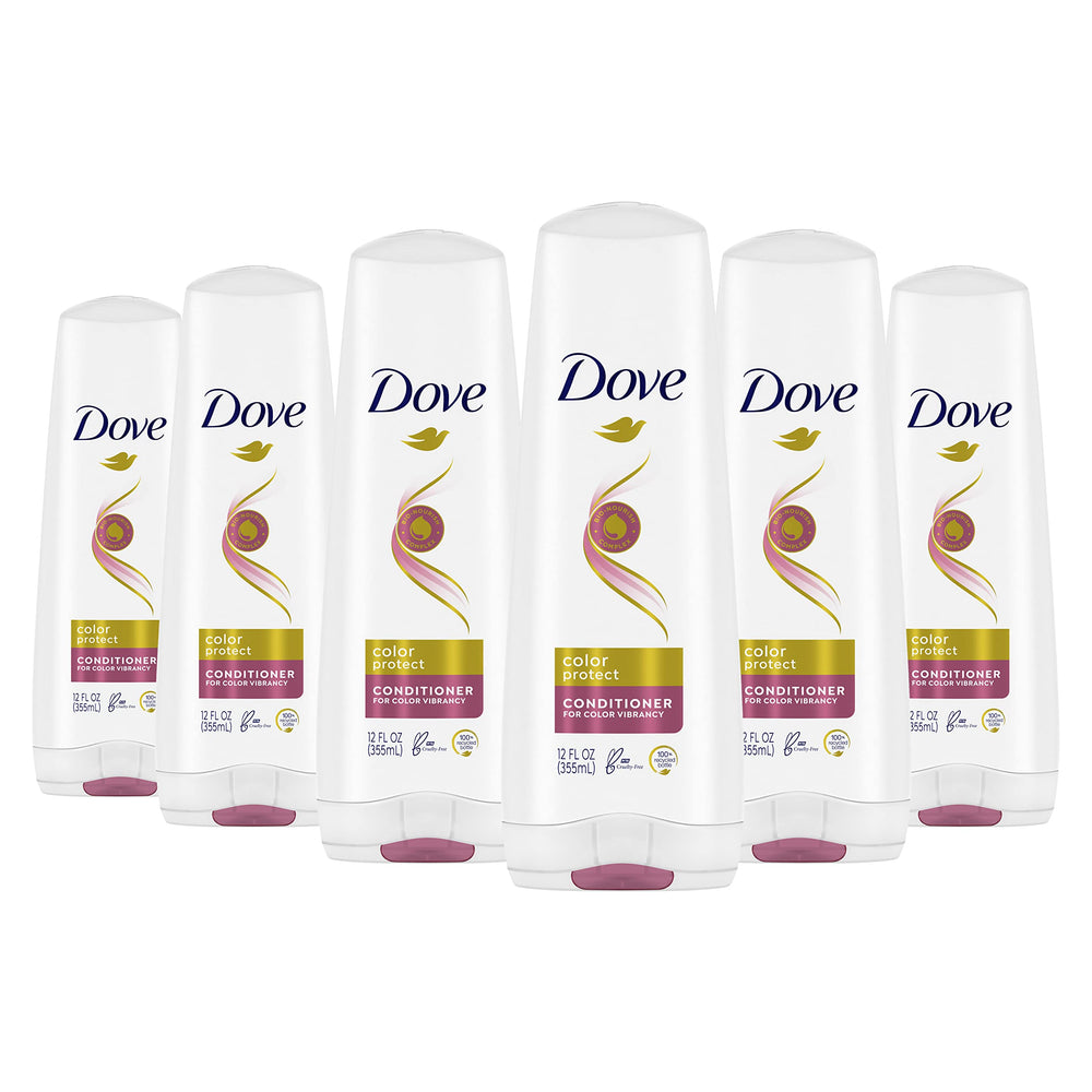 Dove Nutritive Color Care conditioner bottle shows color protection.