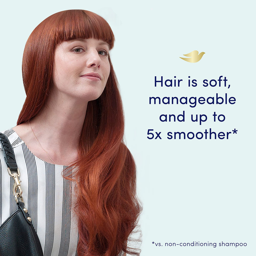 Dove Nutritive Solutions Daily Moisture conditioner on bathroom shelf ready for daily care.