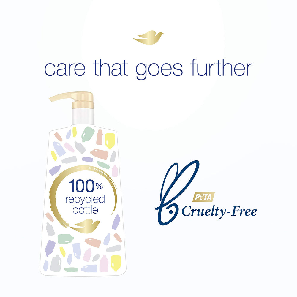 Product shot highlighting the Pro-Moisture Complex inside Dove shampoo.