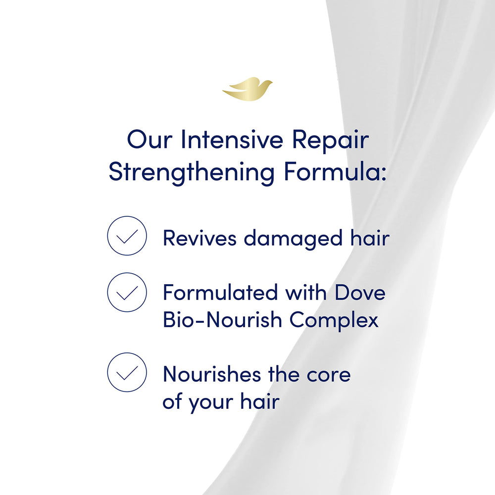 Dove Nutritive Solutions Intensive Repair Conditioner close-up, showing nourishing ingredients.
