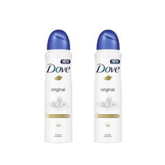 Dove Original 48h antiperspirant spray bottle — long-lasting protection with moisturizing formula.