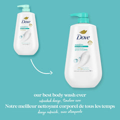 Dove packaging recycled bottle emphasizes eco-conscious choice.