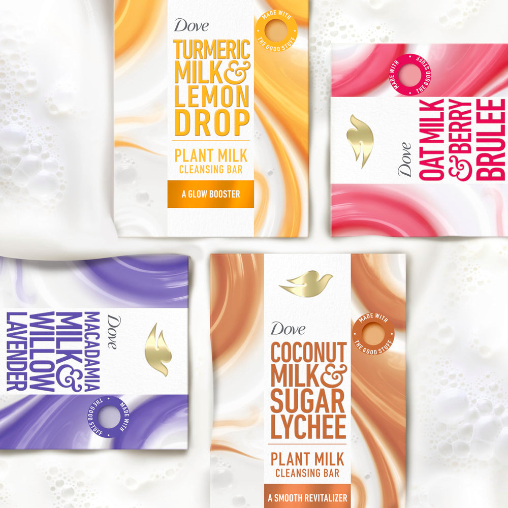 Dove Plant Milk Cleansing Bar offers a gentle daily cleanse for the body.