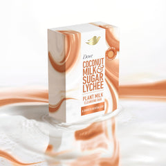 Dove Plant Milk Cleansing Bar showcases biodegradable formula for eco-conscious routines.