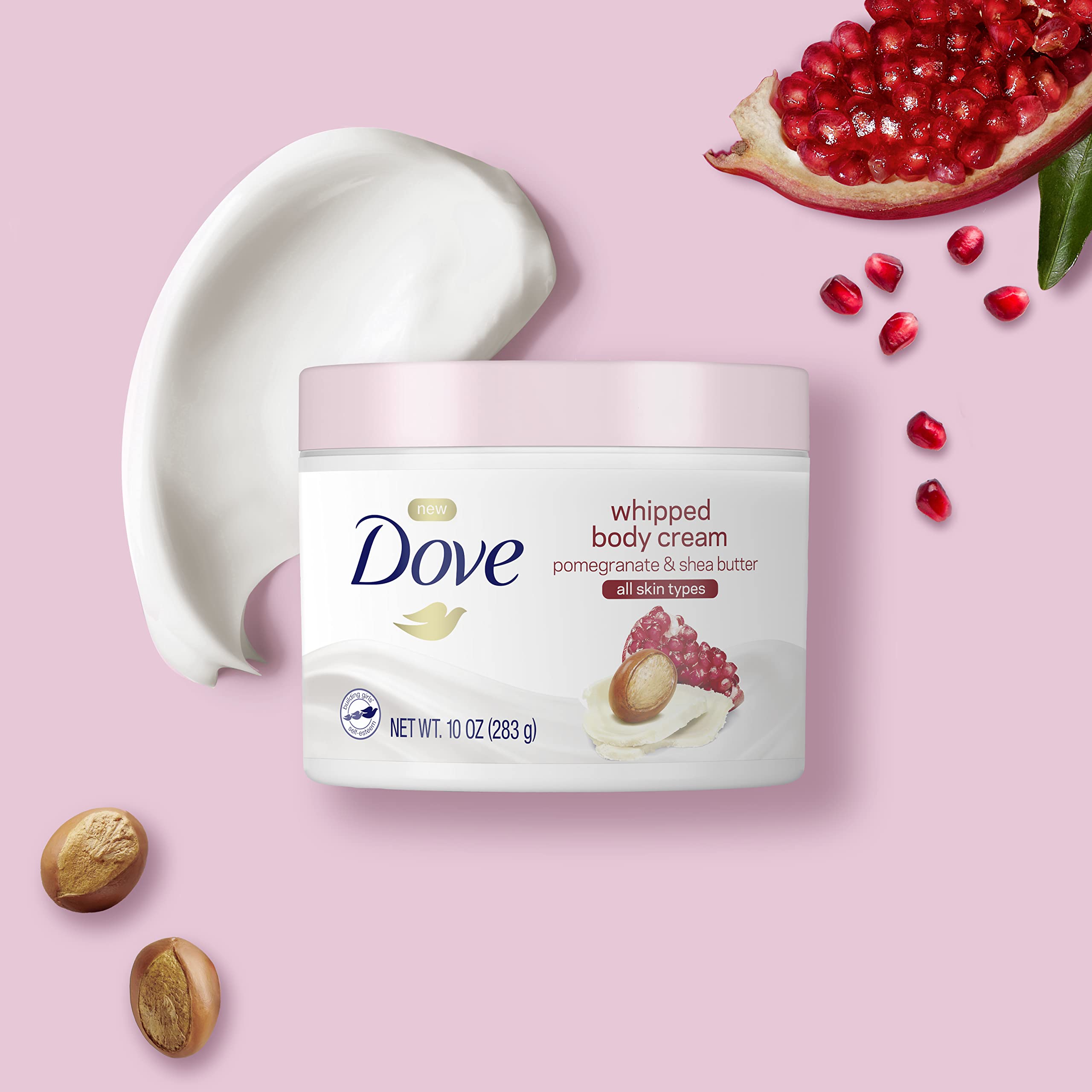 Dove pomegranate seeds pair with scrub for spa-like routine