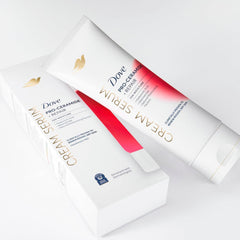 Dove Pro-Ceramide Repair Serum with velvety finish on skin.