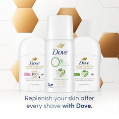 Dove Pro-Ceramide technology nourishes skin underarm area.