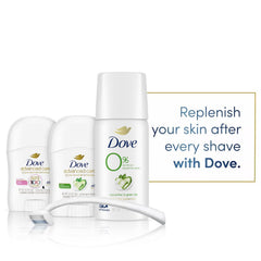 Dove cucumber green tea scent enhances daily freshness in this travel set.