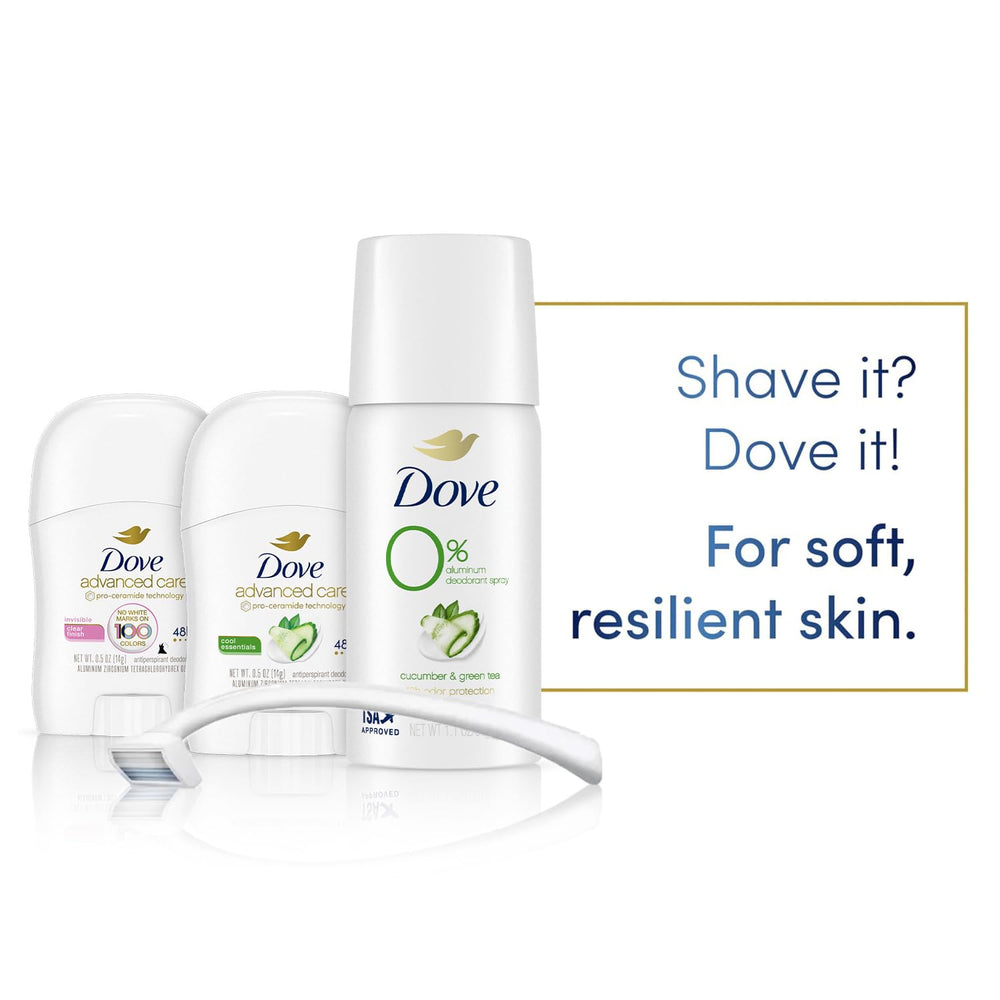 Dove pineapple, pear, and rose scent option for uplifting mood on the move.