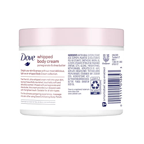 Dove whipped texture close-up demonstrates airy formula for deep nourishment