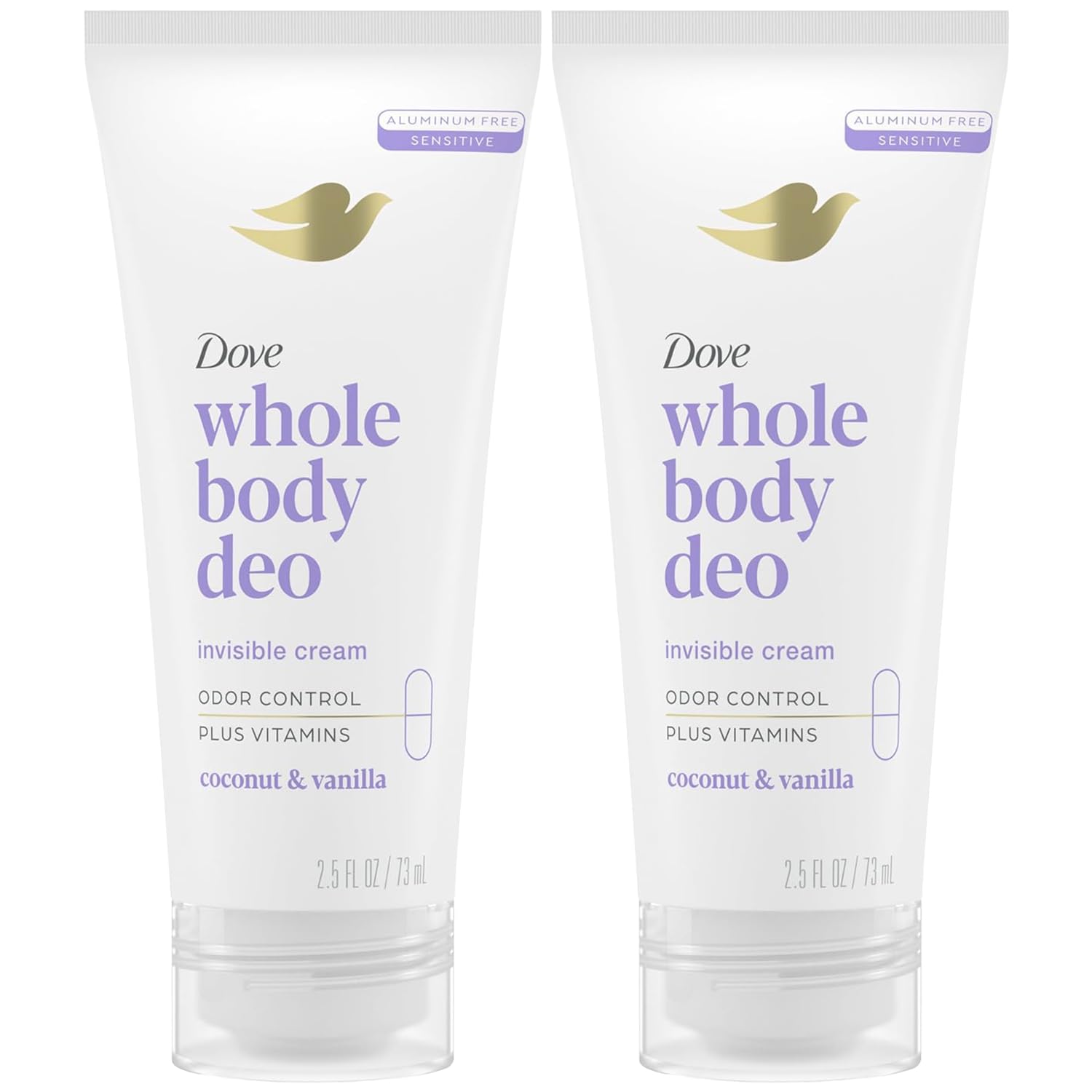 Dove Whole Body Deo cream jar close-up, rich texture for all-day odor control