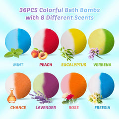 DOVIPE bath bombs create colorful bubbles without staining skin or tub.