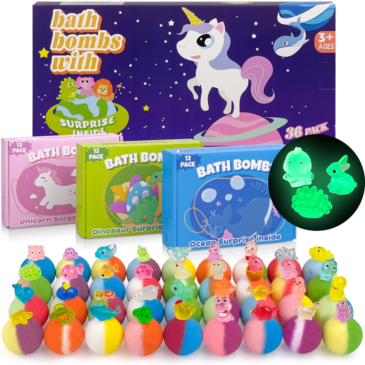 DOVIPE bath bombs with toy inside for kid-friendly bath time surprises.