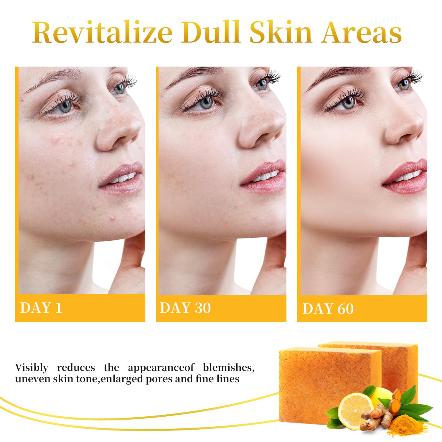 DOXOLATO lemon turmeric soap bar body: full-body cleanse with exfoliation.