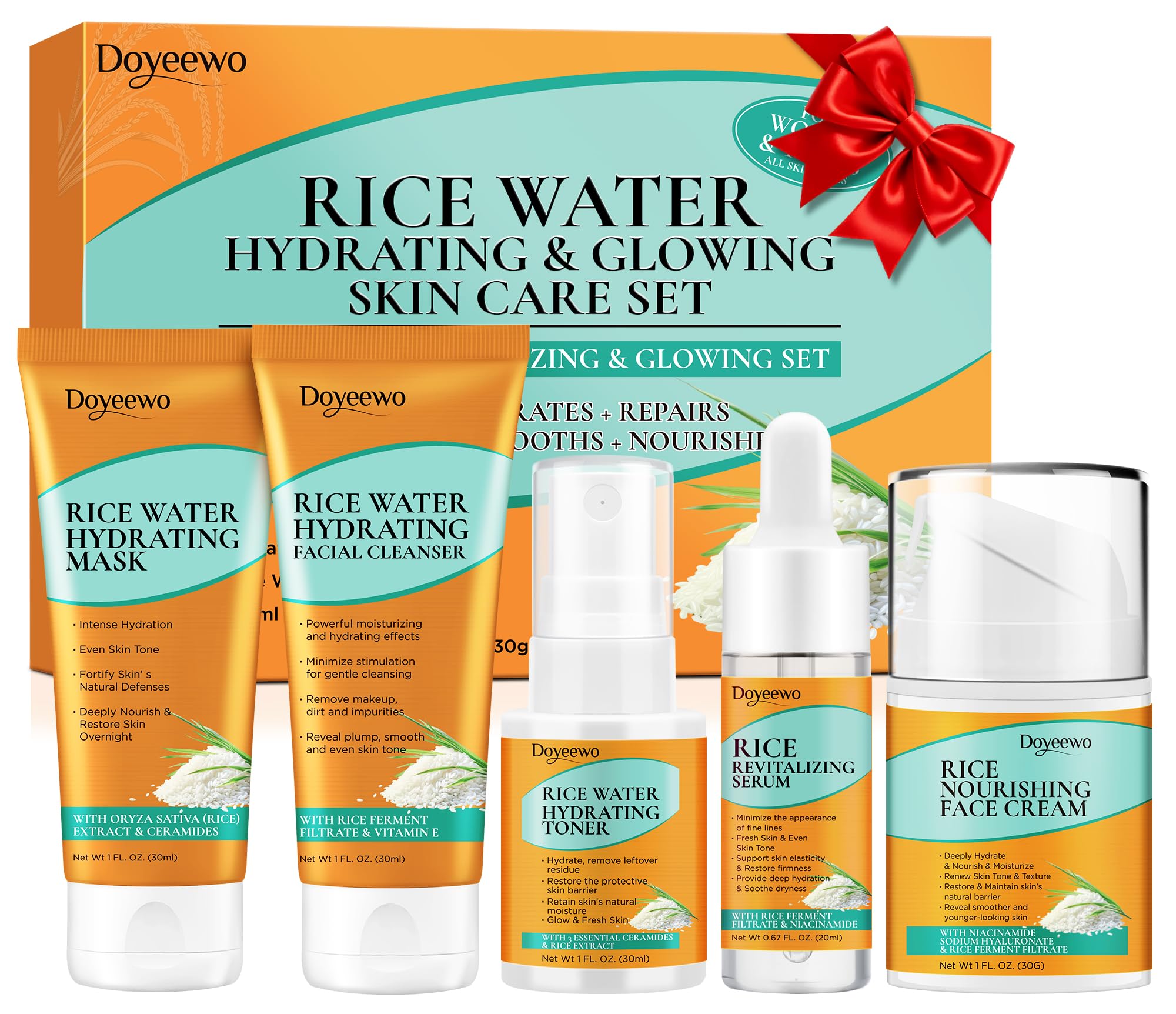 DOYEEWO skin care set foam cleanser for gentle cleansing and fresh skin tone.