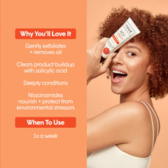 dpHUE ACV Exfoliating Scalp Detox scalp massage provides a cooling, soothing feel