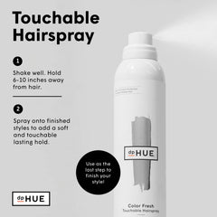 dpHUE Color Fresh apply mist demonstrates quick-dry, touchable finish