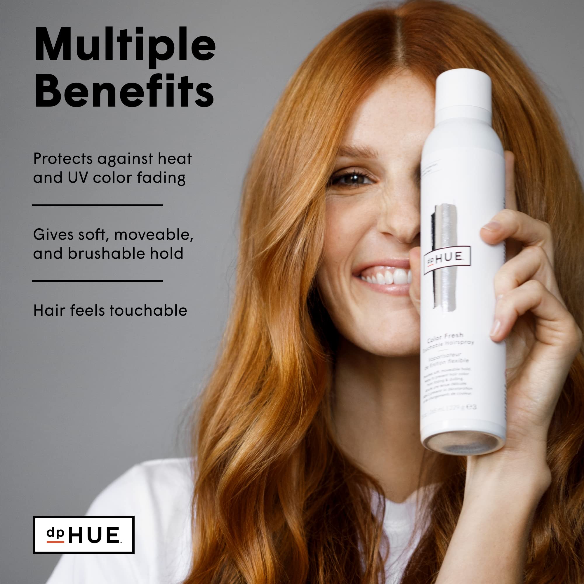 dpHUE Color Fresh bottle back highlighting vegan and free-from ingredients