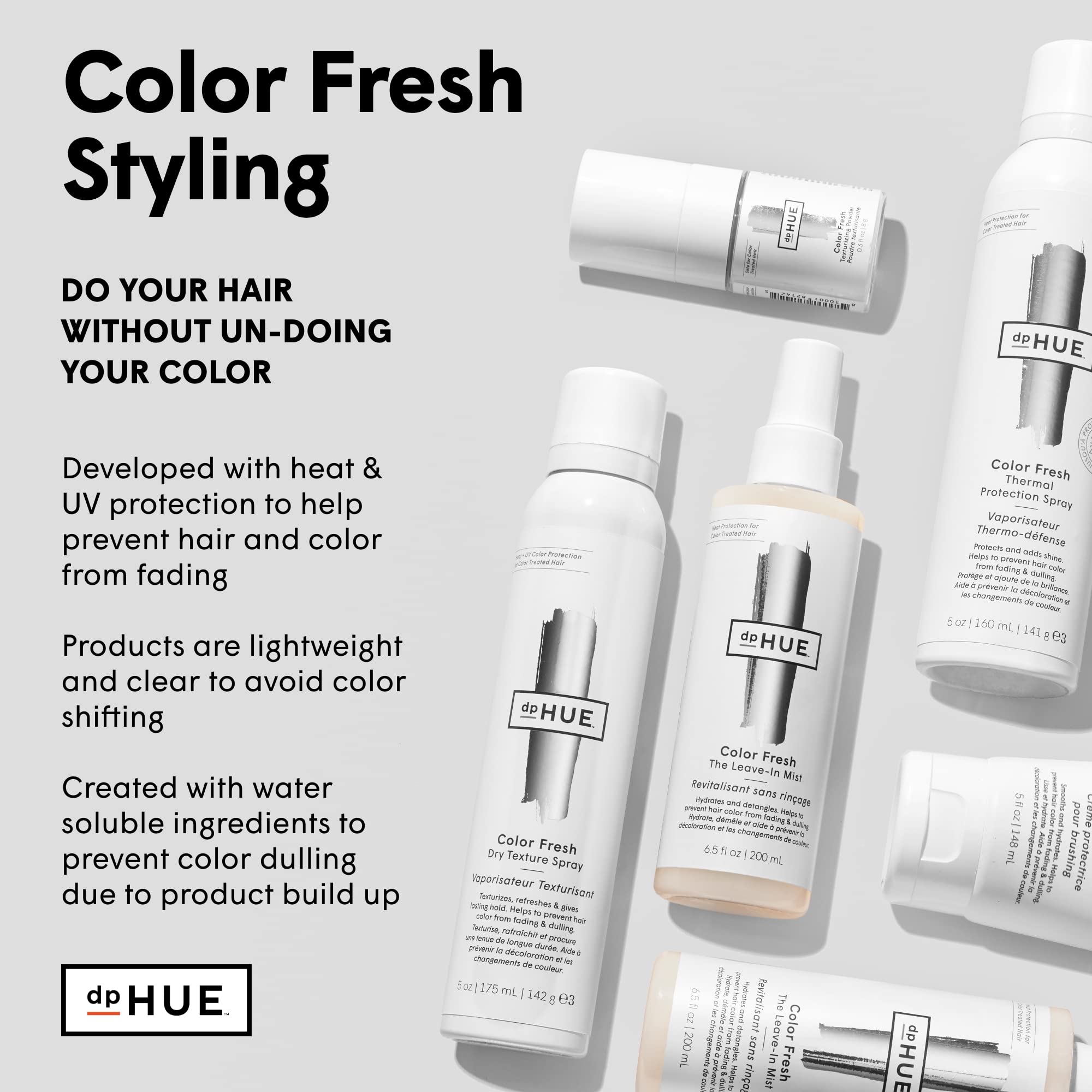 dpHUE Color Fresh heat protection note highlights safeguarding against heat