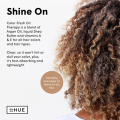 dpHUE Color Fresh Oil Therapy frizz control on styled hair