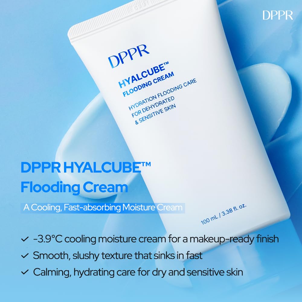 DPPR HyalCube texture close-up showing rich, creamy consistency for quick absorption.