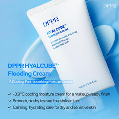 DPPR HyalCube texture close-up showing rich, creamy consistency for quick absorption.